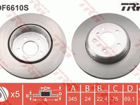 Disc frana BMW 6 2010-2018 TRW AUTOMOTIVE DF6610S