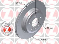 Disc frana BMW 6 (E63) (2004 - 2010) ZIMMERMANN 150.3405.20