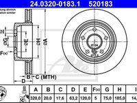 Disc frana BMW 6 E63 ATE 24032001831