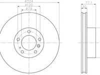 Disc frana BMW 7 (E32) - OEM - MAXGEAR: 19-0686 - W02371858 - LIVRARE DIN STOC in 24 ore!!!