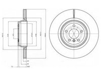 Disc frana BMW 7 F01 F02 F03 F04 DELPHI BG9078C