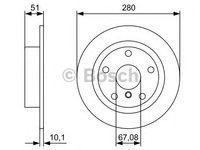 Disc frana BMW i3 (I01) (2013 - 2016) Bosch 0 986 479 C92