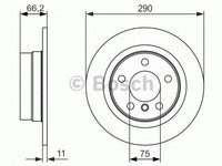 Disc frana BMW Seria 1 (F20) (2010 - 2016) BOSCH 0 986 479 043 piesa NOUA