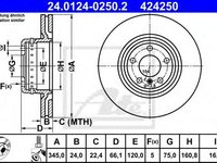 Disc frana BMW Seria 1 (F21) (2011 - 2016) ATE 24.0124-0250.2 piesa NOUA