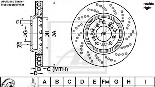 Disc frana BMW Seria 3 Cabriolet (E46) (2000 