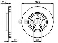 Disc frana BMW Seria 3 Cabriolet (E46) (2000 - 2007) BOSCH 0 986 478 012 piesa NOUA