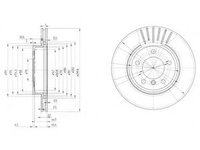 Disc frana BMW Seria 3 Compact (E46) (2001 - 2005) DELPHI BG3527C piesa NOUA