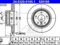 Disc frana BMW Seria 3 Cupe (E92) (2006 - 2013) ATE 24.0320-0195.1 piesa NOUA