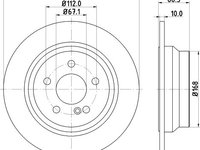 Disc frana BMW Seria 3 Touring (E46) (1999 - 2005) KRIEGER 0950004035 piesa NOUA