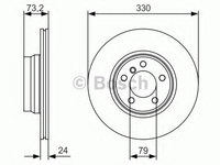 Disc frana BMW Seria 4 Cabriolet (F33, F83) (2013 - 2016) Bosch 0 986 479 A06