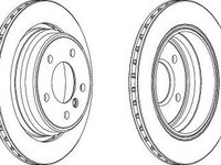 Disc frana BMW Seria 5 (E39) (1995 - 2003) FERODO DDF836C piesa NOUA