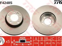 Disc frana BMW Seria 5 (E39) (1995 - 2003) TRW DF4248S piesa NOUA