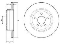 Disc frana BMW Seria 5 (F10, F18) (2009 - 2016) DELPHI BG4664C piesa NOUA