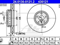 Disc frana BMW Seria 5 Gran Turismo (F07) (2009 - 2016) ATE 24.0136-0121.2 piesa NOUA