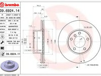 Disc frana BMW Seria 5 Touring (E39) (1997 - 2004) BREMBO 09.6924.11