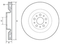 Disc frana BMW Seria 5 Touring (E39) (1997 - 2004) KRIEGER 0950004348 piesa NOUA