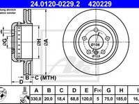 Disc frana BMW Seria 5 Touring (F11) (2010 - 2016) ATE 24.0120-0229.2