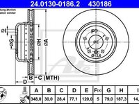 Disc frana BMW Seria 6 Cabriolet (E64) (2004 - 2010) ATE 24.0130-0186.2 piesa NOUA