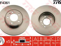 Disc frana BMW Seria 6 Cabriolet (E64) (2004 - 2010) TRW DF4361