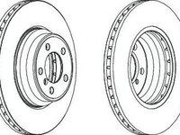 Disc frana BMW Seria 7 (E65, E66, E67) (2001 - 2009) FERODO DDF1245C-1