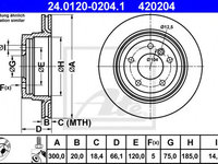 Disc frana BMW X1 (E84) (2009 - 2015) ATE 24.0120-0204.1