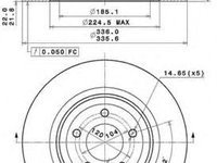 Disc frana BMW X1 (E84) (2009 - 2015) BREMBO 09.A270.11 piesa NOUA