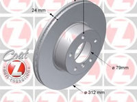 Disc frana BMW X1 (E84) (2009 - 2015) ZIMMERMANN 150.3467.20