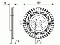 Disc frana BMW X1 (F48) (2015 - 2016) BOSCH 0 986 479 C94 piesa NOUA