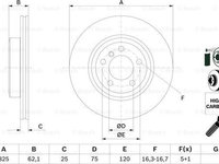 Disc frana BMW X3 E83 BOSCH 0 986 479 348