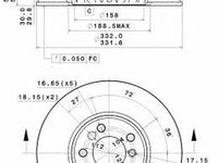 Disc frana BMW X3 E83 BREMBO 09869781