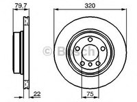 Disc frana BMW X3 (E83) - OEM - BOSCH: 0986479166|0 986 479 166 - Cod intern: W02652765 - LIVRARE DIN STOC in 24 ore!!!