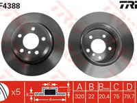 Disc frana BMW X3 E83 TRW DF4388 PieseDeTop