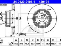 Disc frana BMW X5 (E53) (2000 - 2006) ATE 24.0120-0191.1 piesa NOUA