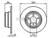 Disc frana BMW X5 (E53) (2000 - 2006) Bosch 0 986 479 167