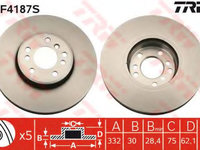 Disc frana BMW X5 (E53) (2000 - 2006) TRW DF4187S