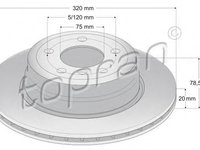 Disc frana BMW X5 (E70), BMW X6 (E71, E72) - TOPRAN 502 030