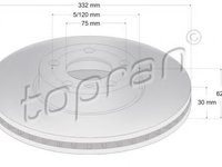 Disc frana BMW X5 (E70), BMW X6 (E71, E72) - TOPRAN 502 031