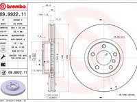 Disc frana BMW X5 (F15, F85) (2013 - 2016) BREMBO 09.9922.11