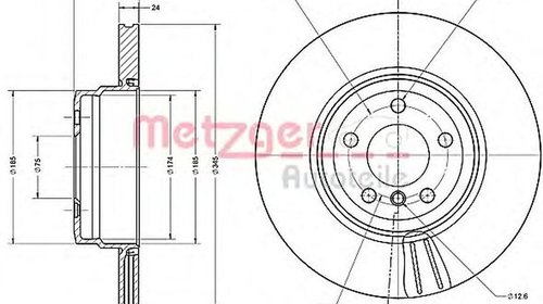 Disc frana BMW X5 F15 F85 METZGER 6110632