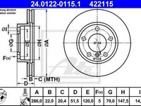 Disc frana BMW Z3 cupe E36 ATE 24012201151