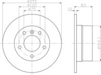 Disc frana BMW Z3 cupe (E36), BMW Z3 (E36) - TEXTAR 92076703