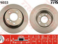 Disc frana BMW Z4 cupe E86 TRW DF6033 PieseDeTop