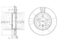 Disc frana BMW Z4 (E85) (2003 - 2009) DELPHI BG3830