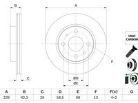 Disc frana BOSCH 0 986 479 E34