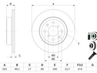 Disc frana BOSCH 0 986 479 E75