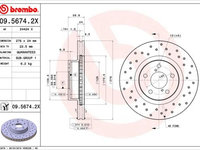 Disc frana BREMBO 09.5674.2X