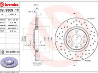 Disc frana BREMBO 09.9369.1X