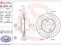 Disc frana BREMBO 09.9574.4X