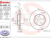 Disc frana BREMBO 09.A386.10