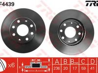 Disc frana CHEVROLET AVEO hatchback T250 T255 TRW DF4439